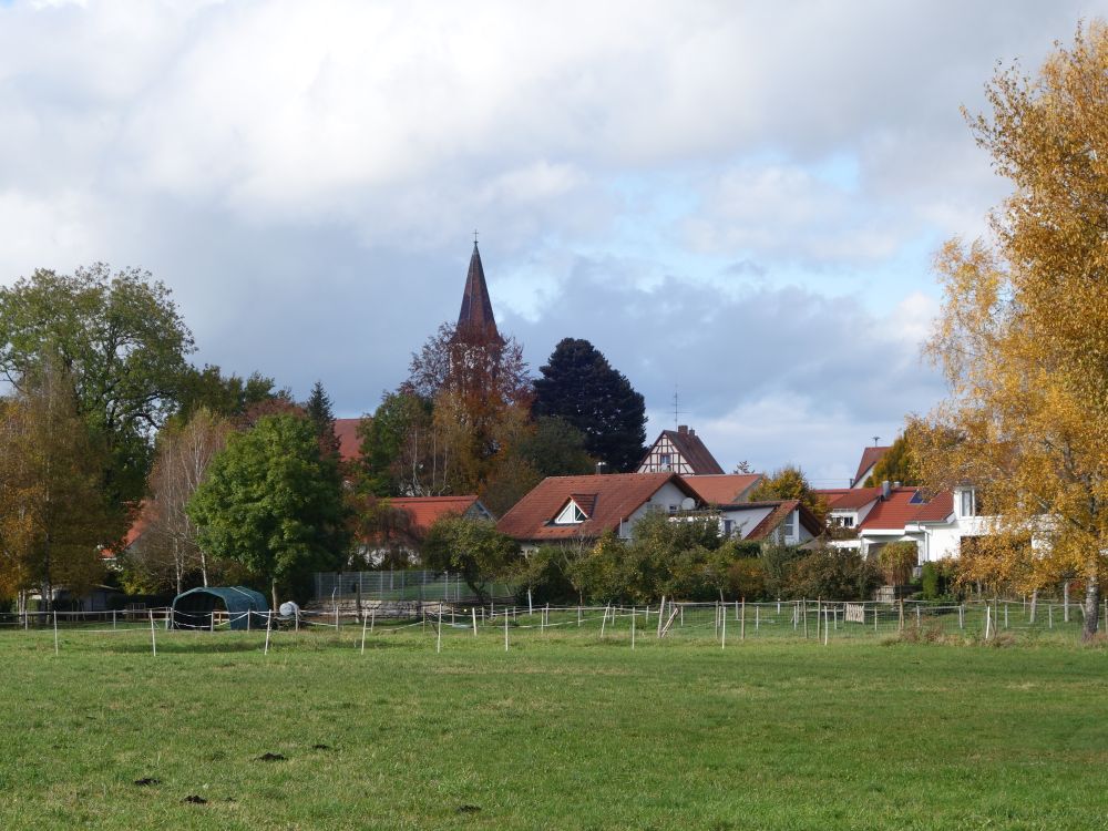 Kirche und Häuser von Illmensee