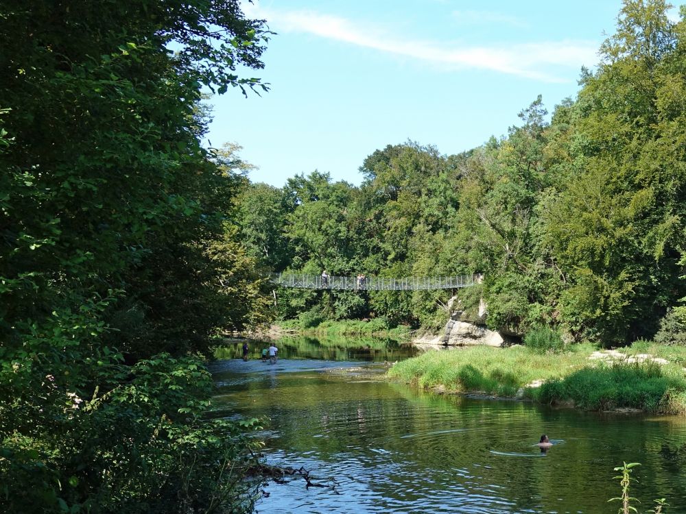 Hängebrücke über die Donau