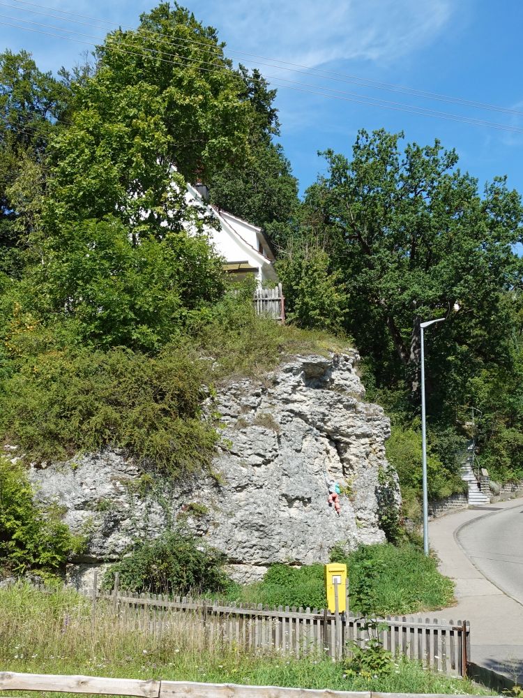 Haus in Sigmaringen mit Kletterer