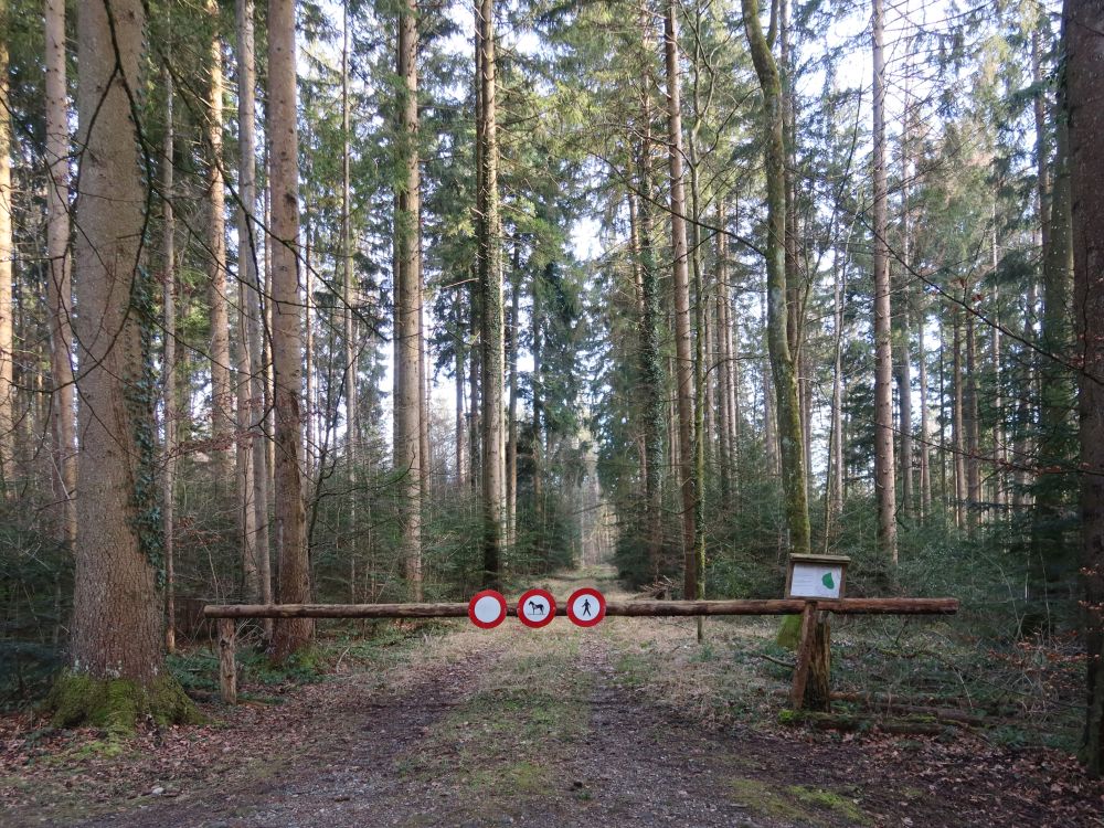 Absperrung Wildreservat
