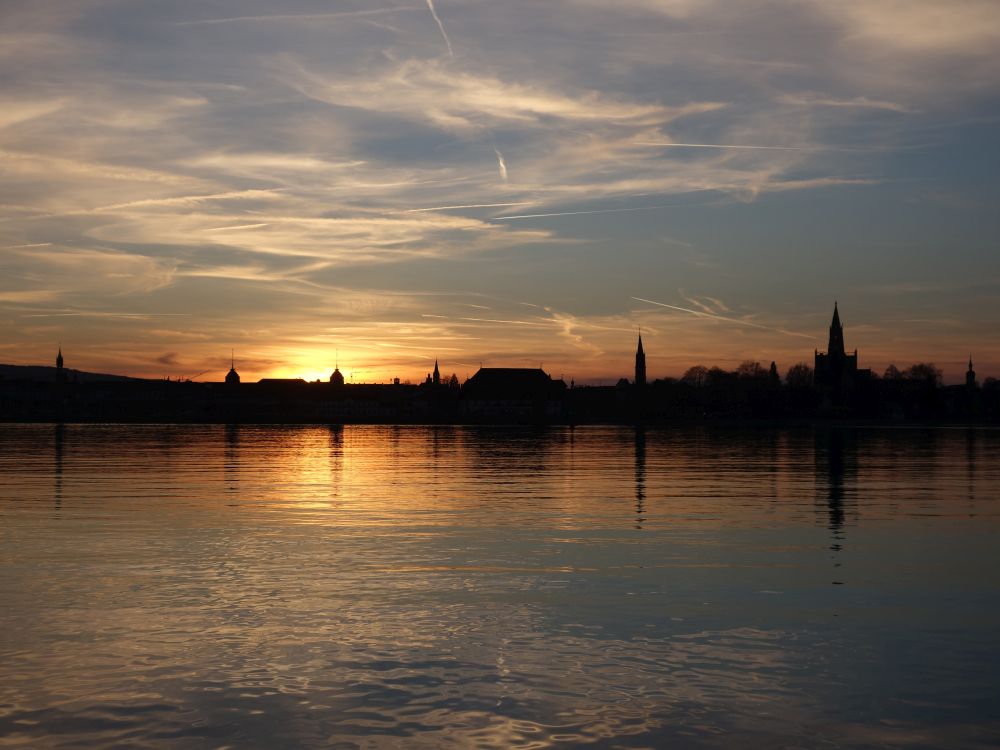 Sonnenuntergang ber Konstanz