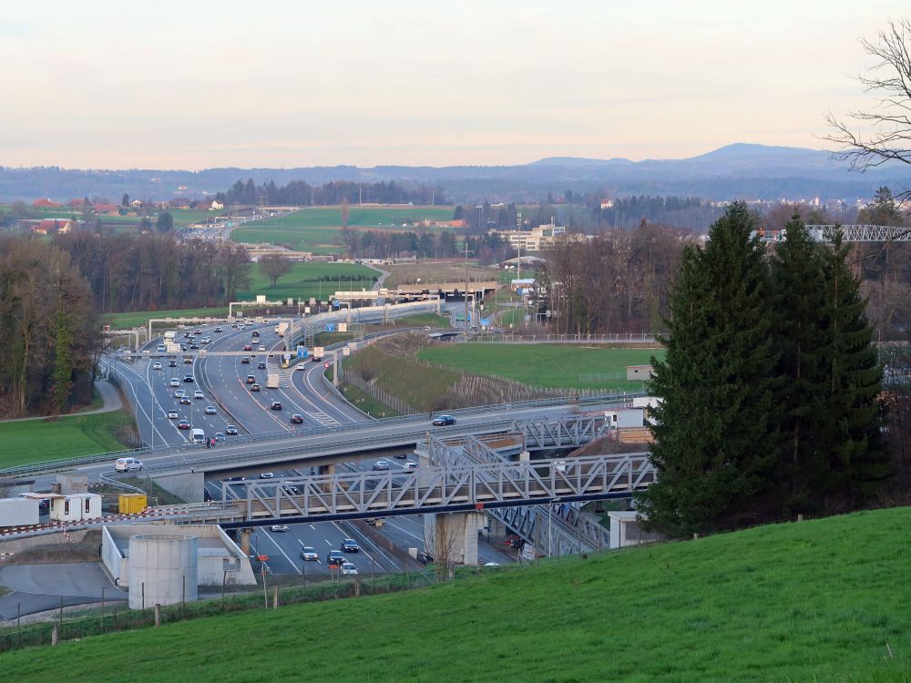 Autobahn Einfahrt Gubristtunnel