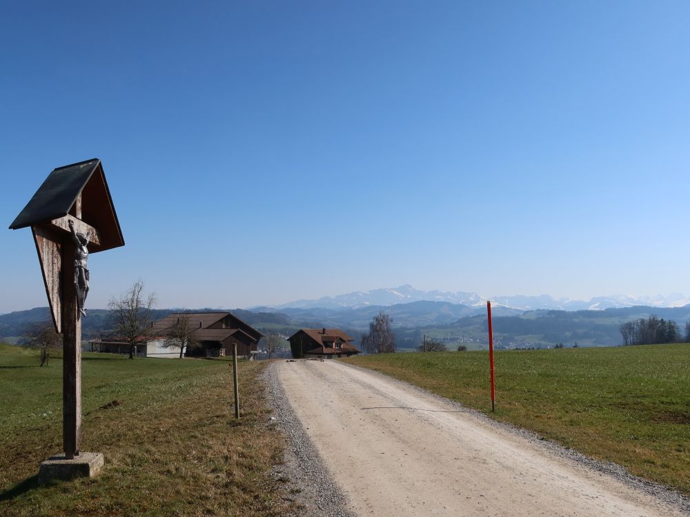 Wegkreuz mit Säntis