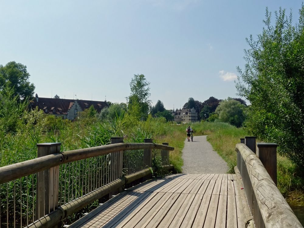 Holzsteg und Schloss Seeburg