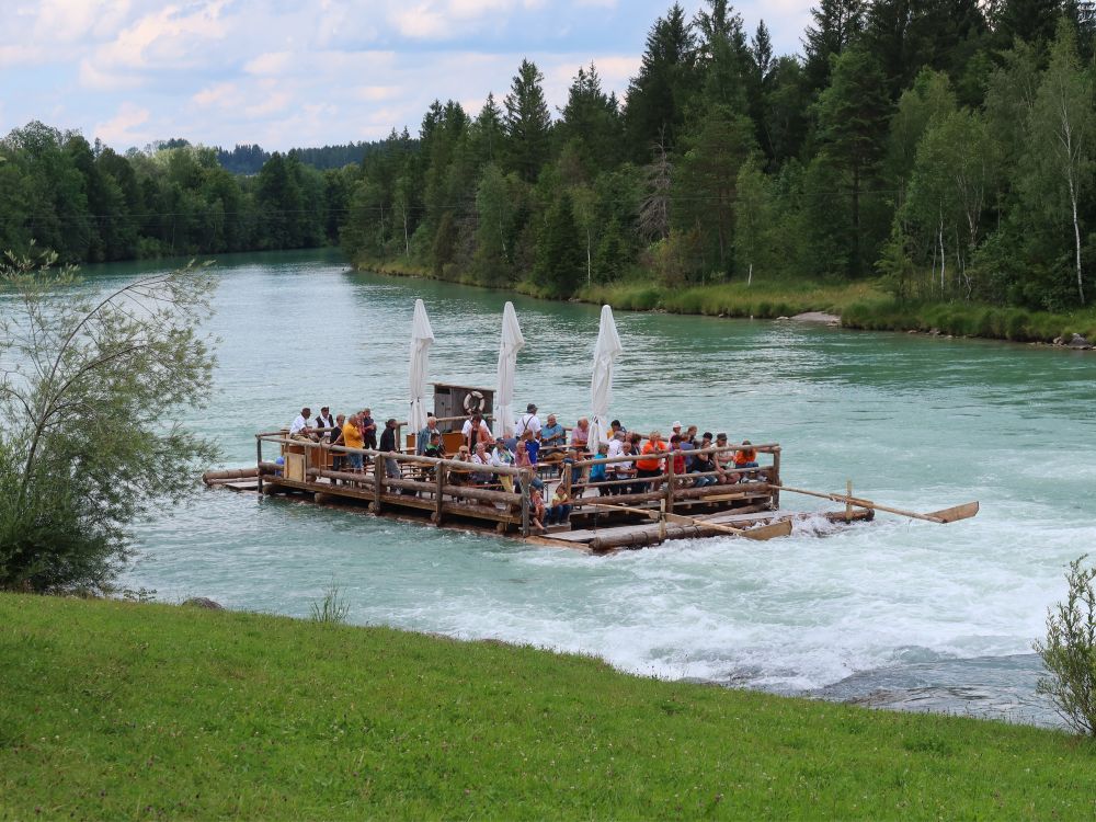 Floss auf der Lech