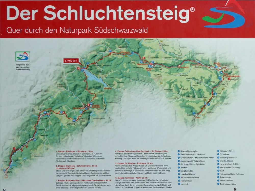 Wanderkarte Schluchtensteig