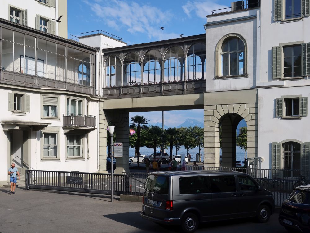 Hinterhof des Hotel Schweizerhof