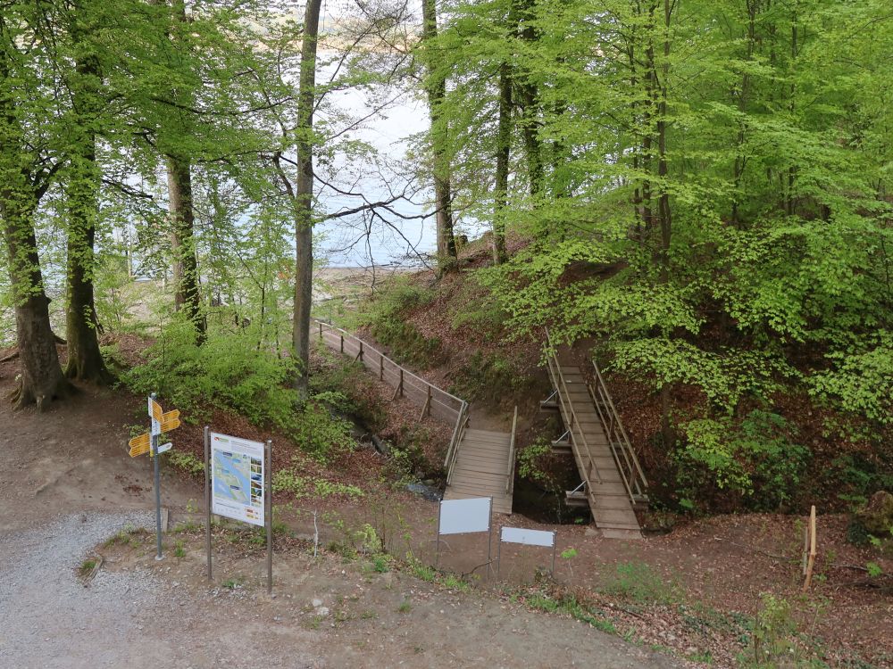 Holzsteg am Seeufer