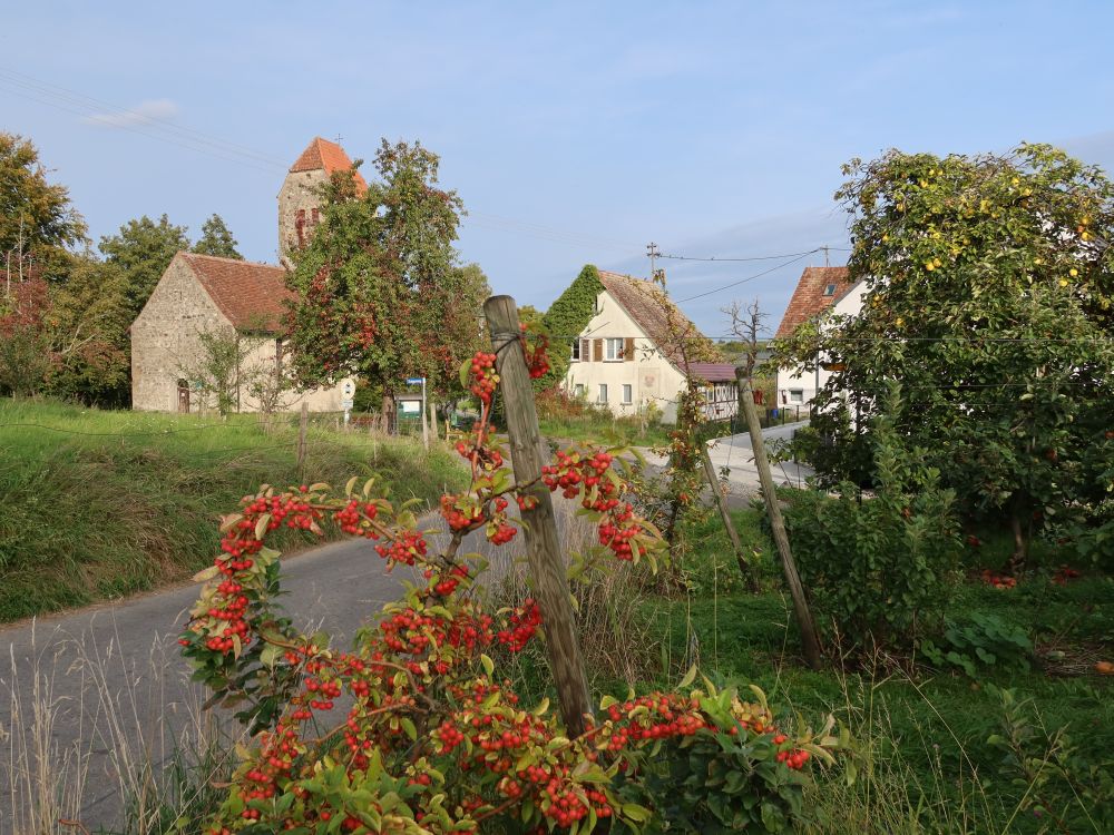 Kapelle Frenkenbach hinter Zierapfel