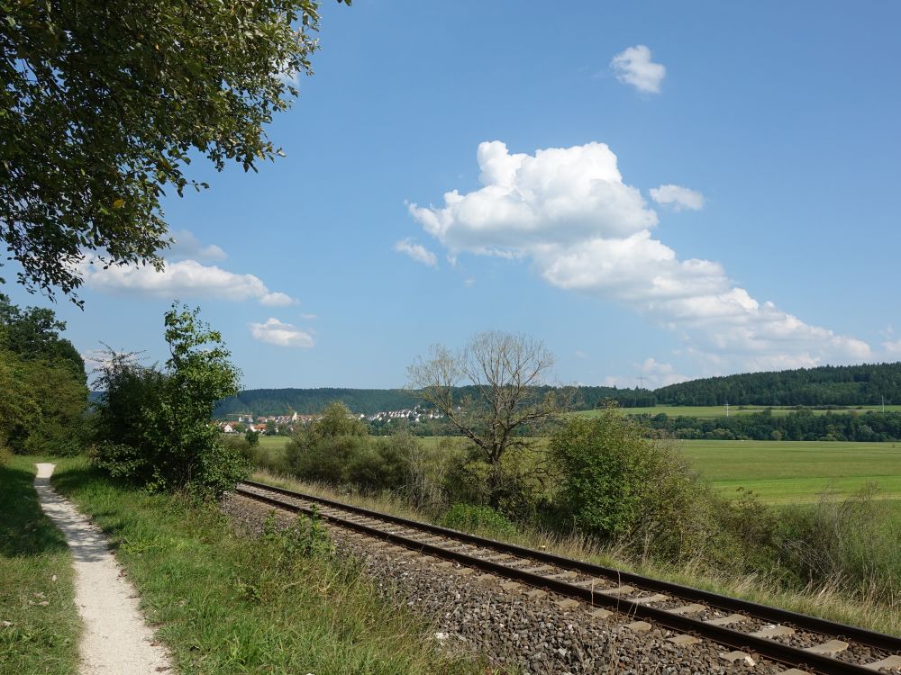 Pfad an der Bahnlinie