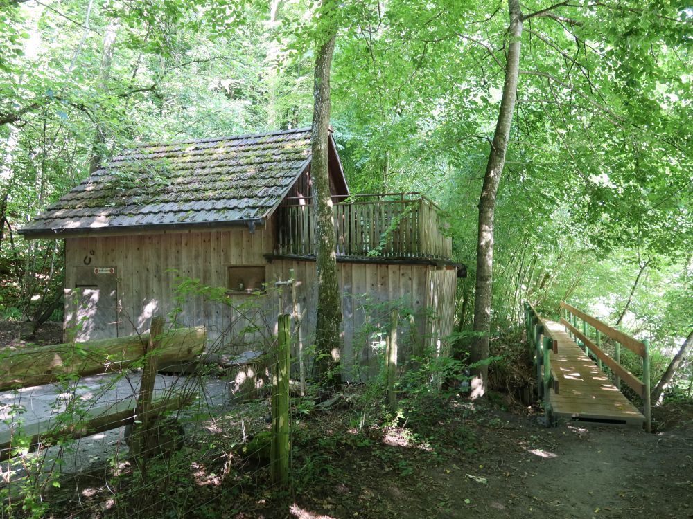 Steg und Hütte