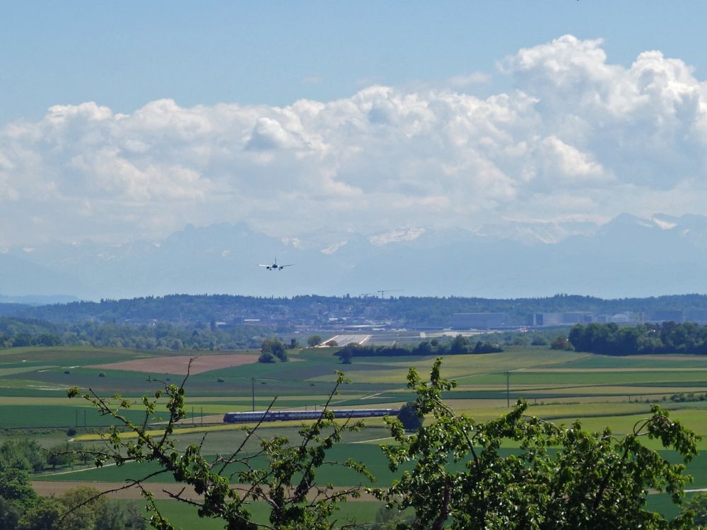 Flugzeug im Landeanflug