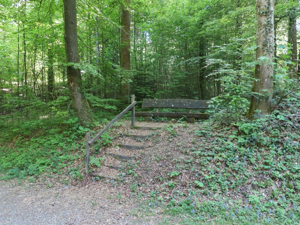 Treppe zur Sitzbank