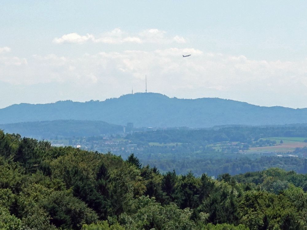 Flugzeug über dem Albis