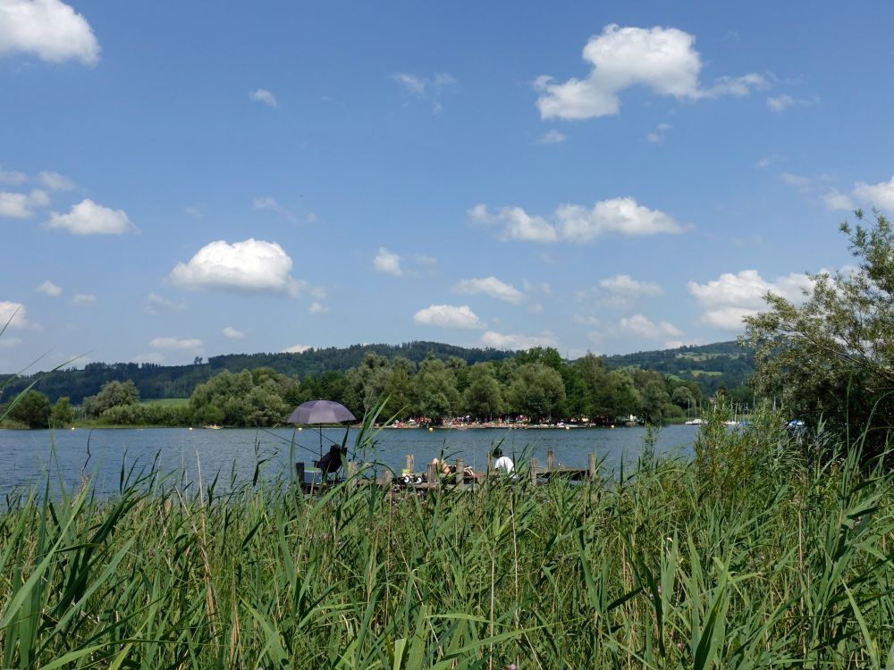 Blick zum Strandbad Campingplatz Auslikon