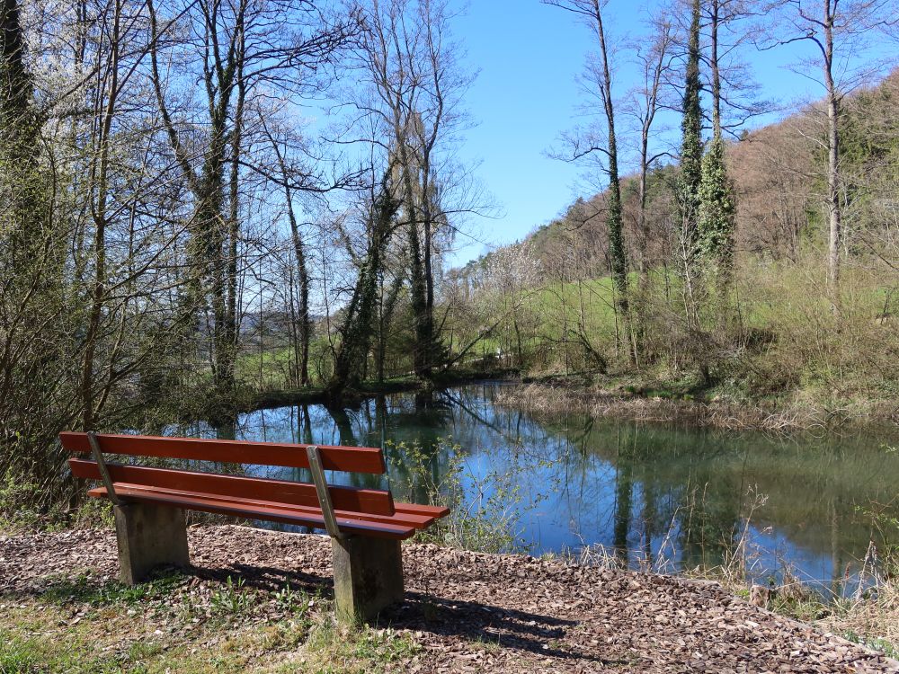 Sitzbank am Teich