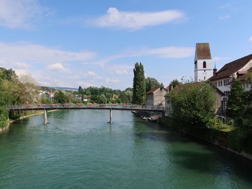 Städtlisteg und Kirchturm Mellingen
