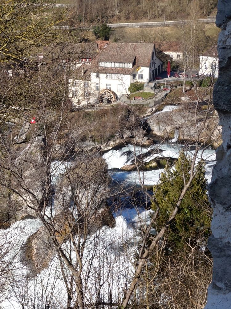 Blick vom Schloss Laufen zur Mhle