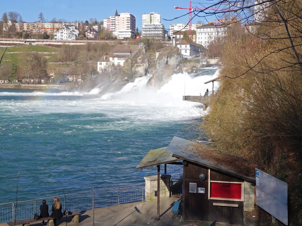 Schiffsanlegestelle unterm Rheinfall