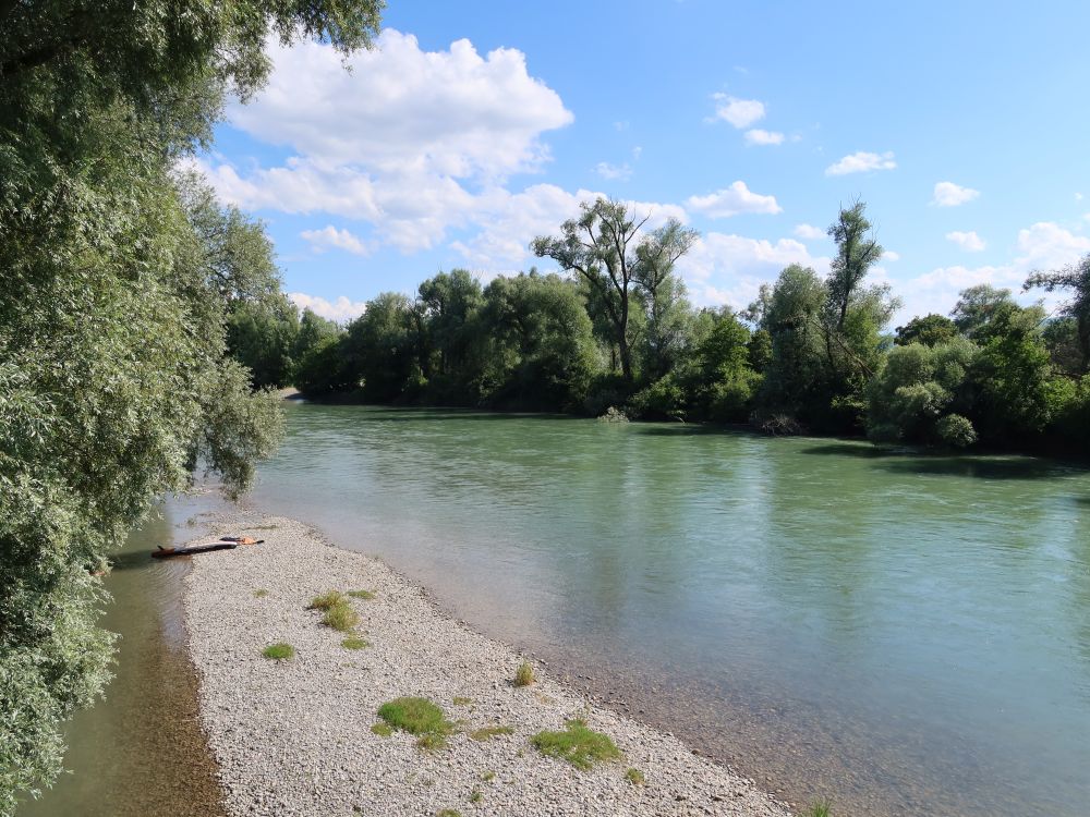 Kiesbank in der Reuss