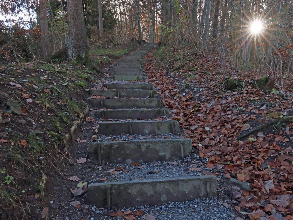 Treppe mit Sonne