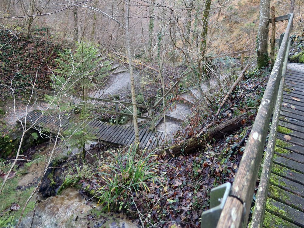 Stege und Treppen am Grabibach