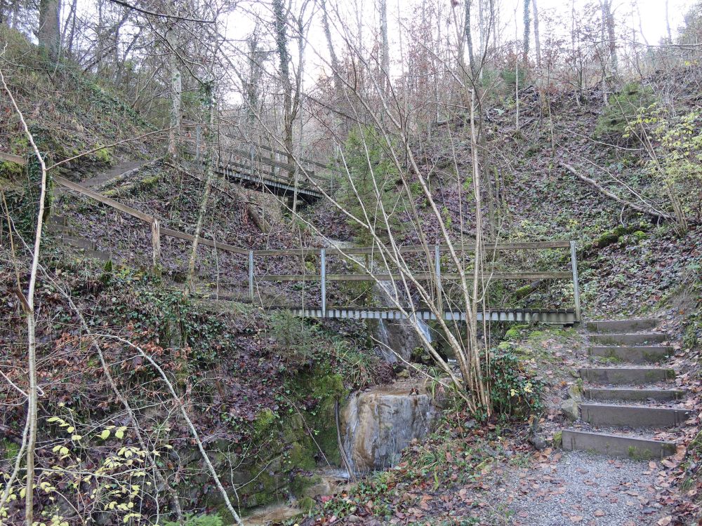 Stege und Treppen am Grabibach