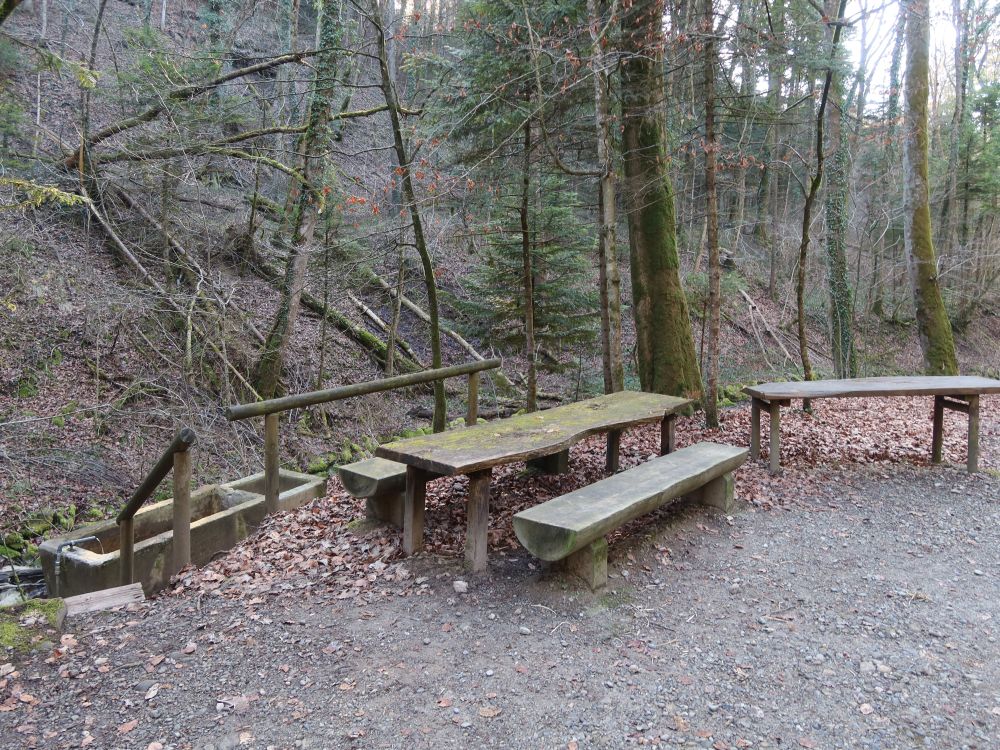 Sitzgruppe mit Brunnen