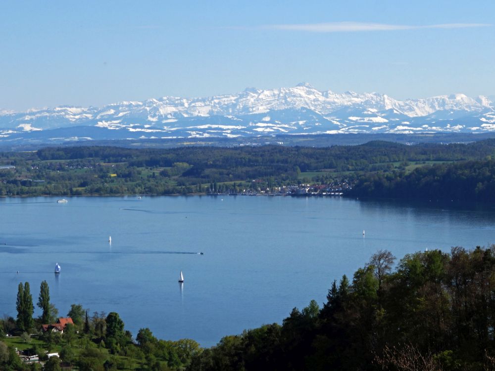 Blick zu den Alpen