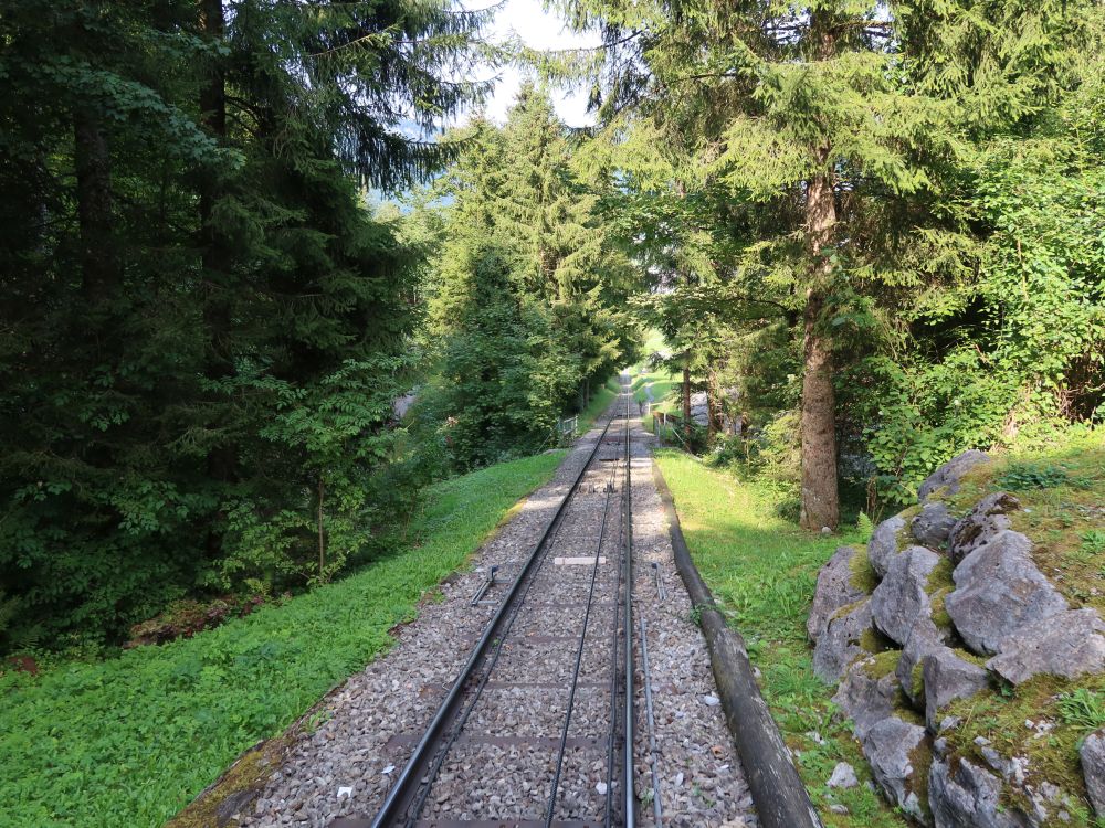 Schienen der Standseilbahn