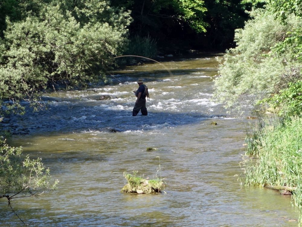 Angler in der Wutach