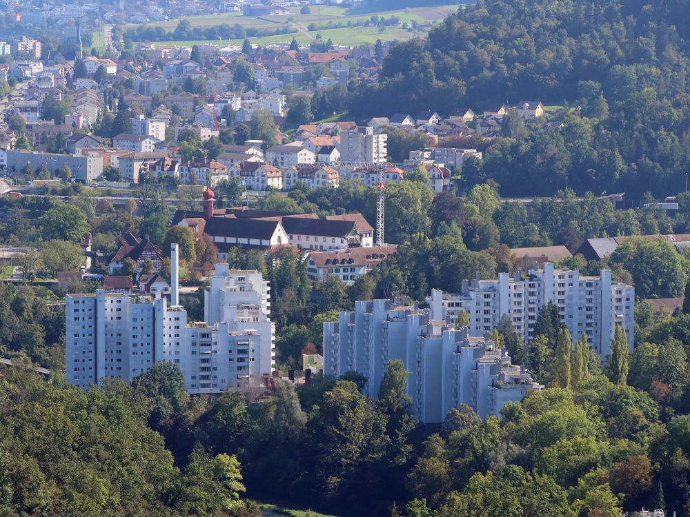 Kloster Wettingen und Wohnblock Webermühle