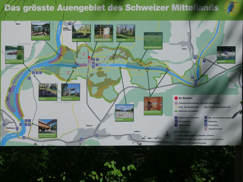 Infotafel zum Auengebiet