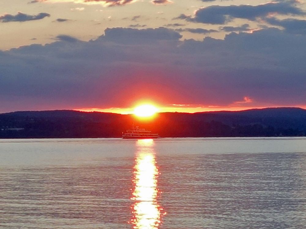 Sonnenuntergang am berlinger See