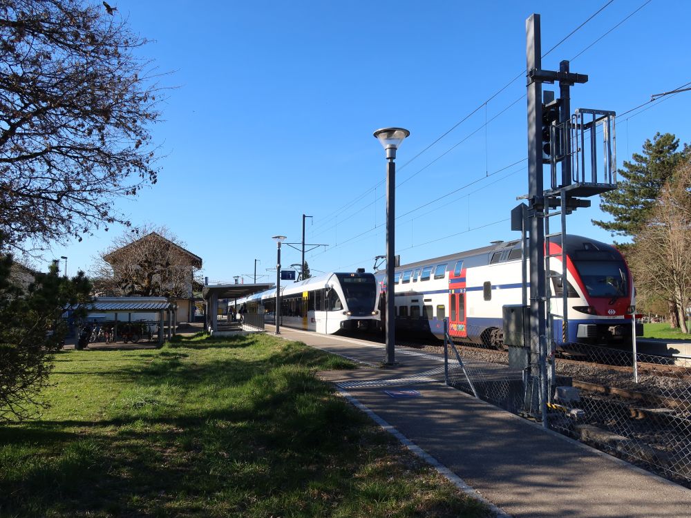 Züge am Bahnhof