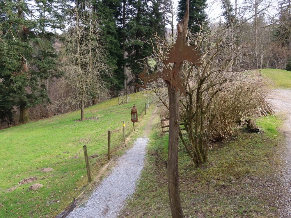 Wegzeichen zur Schlucht