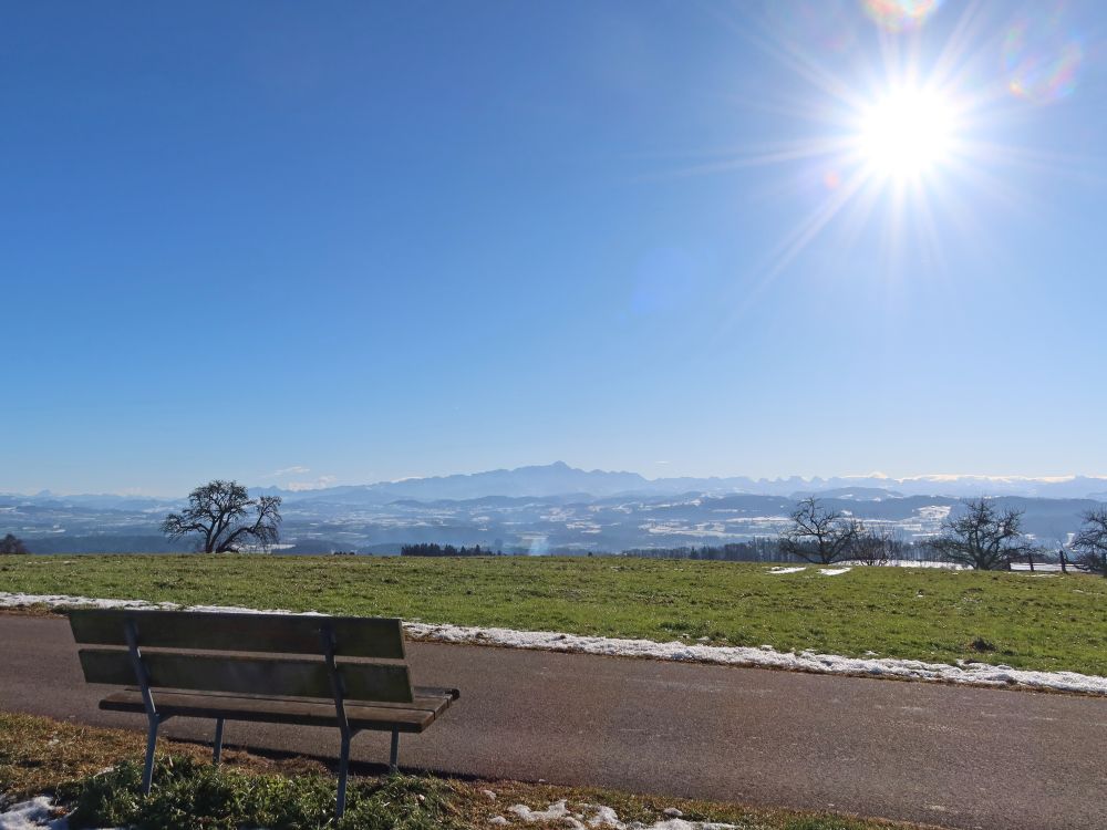 Sitzbank mit Säntisblick