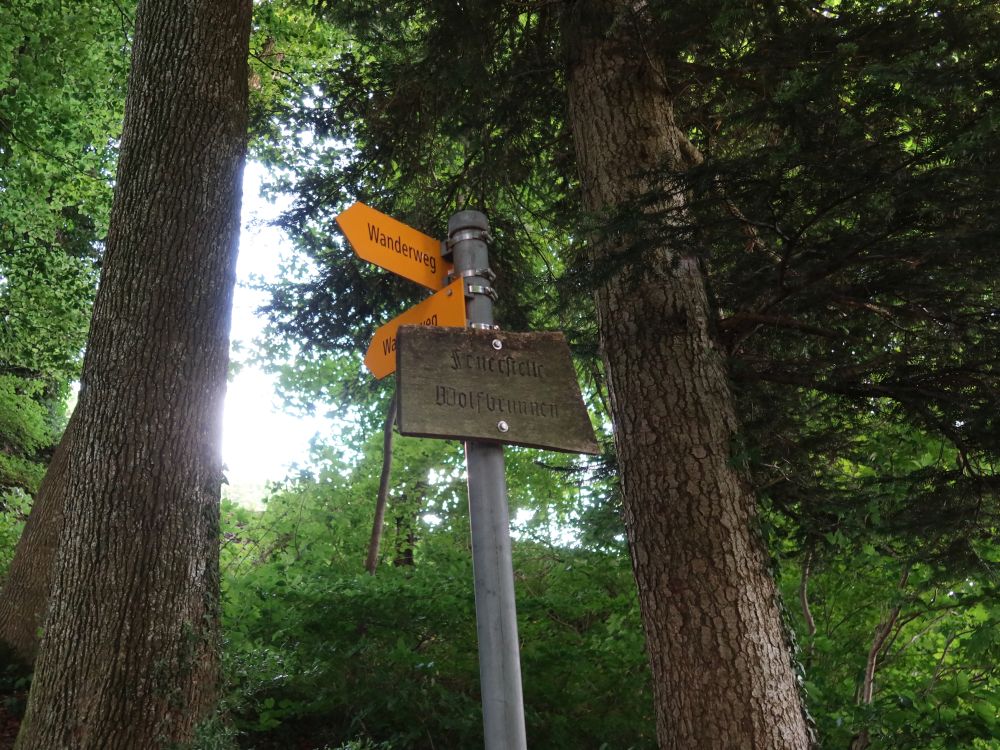Hinweis auf Feuerstelle