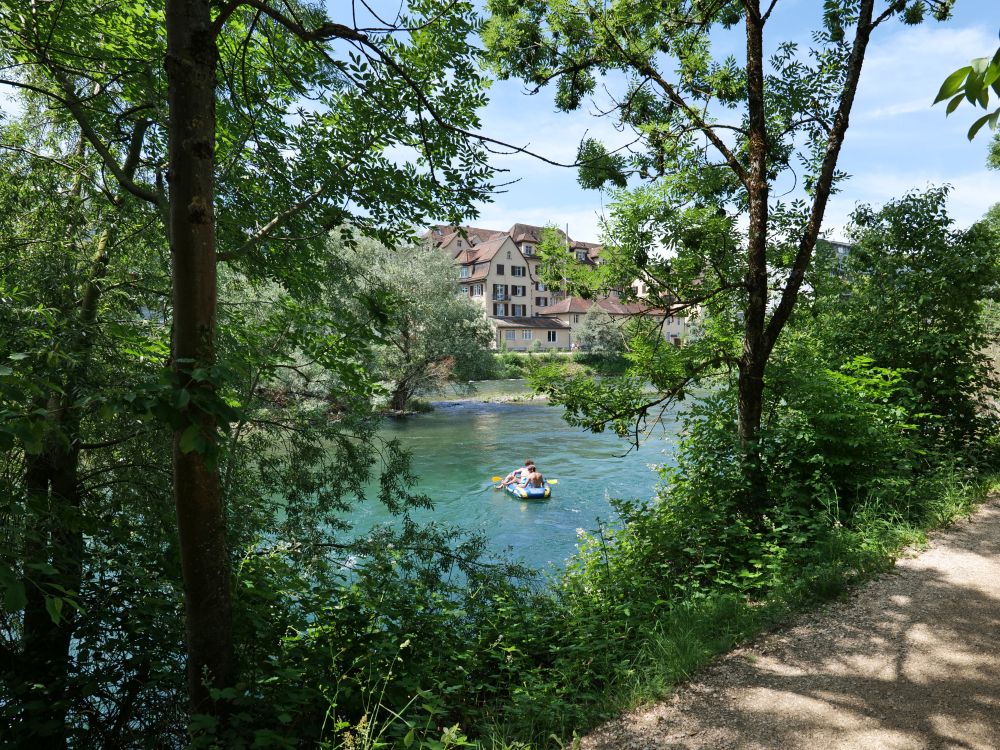 Schlauchboot auf der Limmat