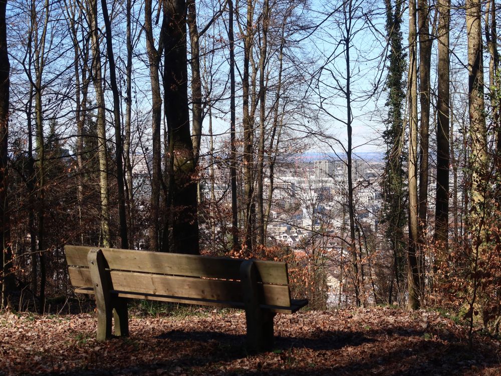 Sitzbank mit Stadtblick