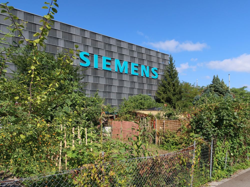 Schrebergärten am Siemens-Gebäude